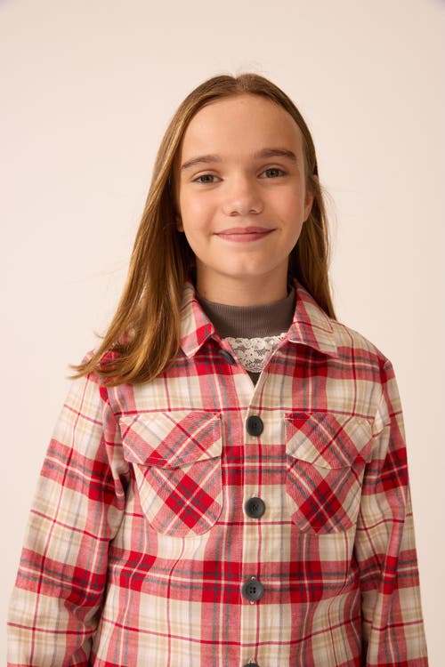 The Sunday Collective Flannel Shirt In Red