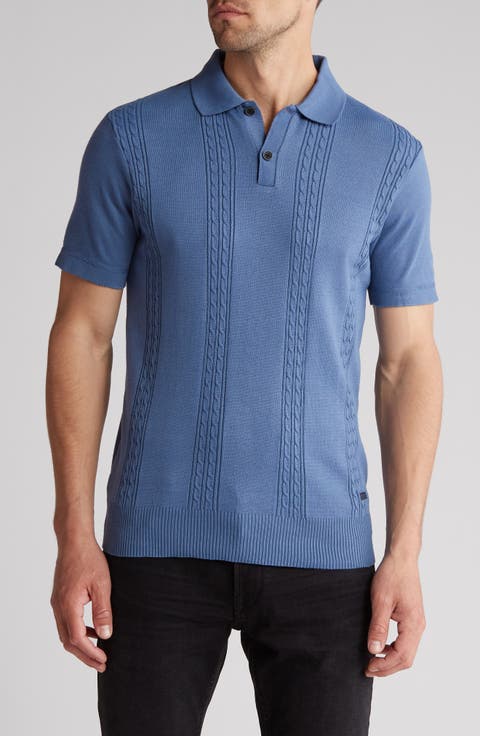 Wagners Cotton Pointillé Short Sleeve Polo