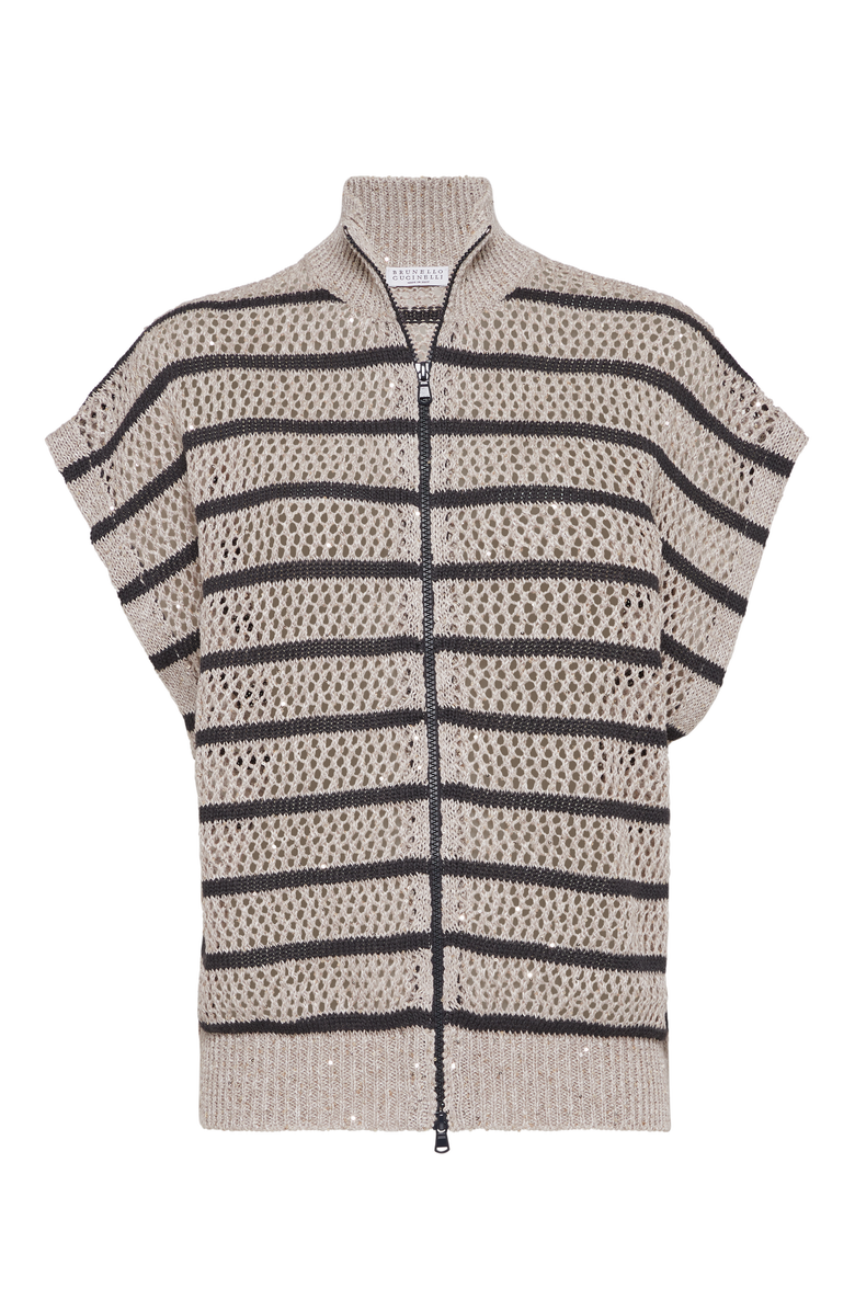 Brunello Cucinelli Dazzling Net cardigan, Main, color, 