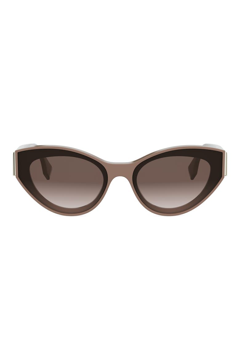 First 62mm Cat Eye Sunglasses, Main, color, SHINY LIGHT BROWN / BROWN