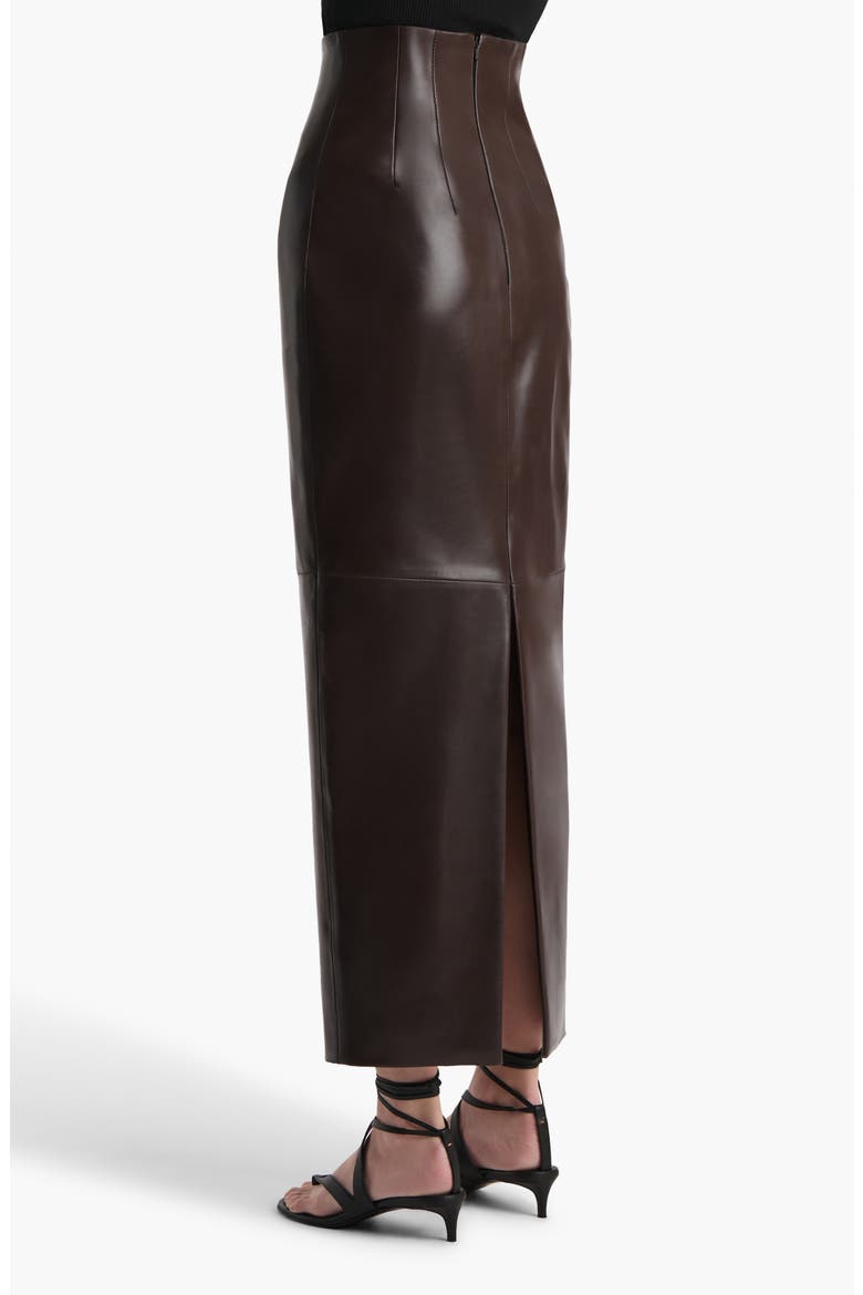 Loxley Lambskin Leather Pencil Skirt, Alternate, color, MUD