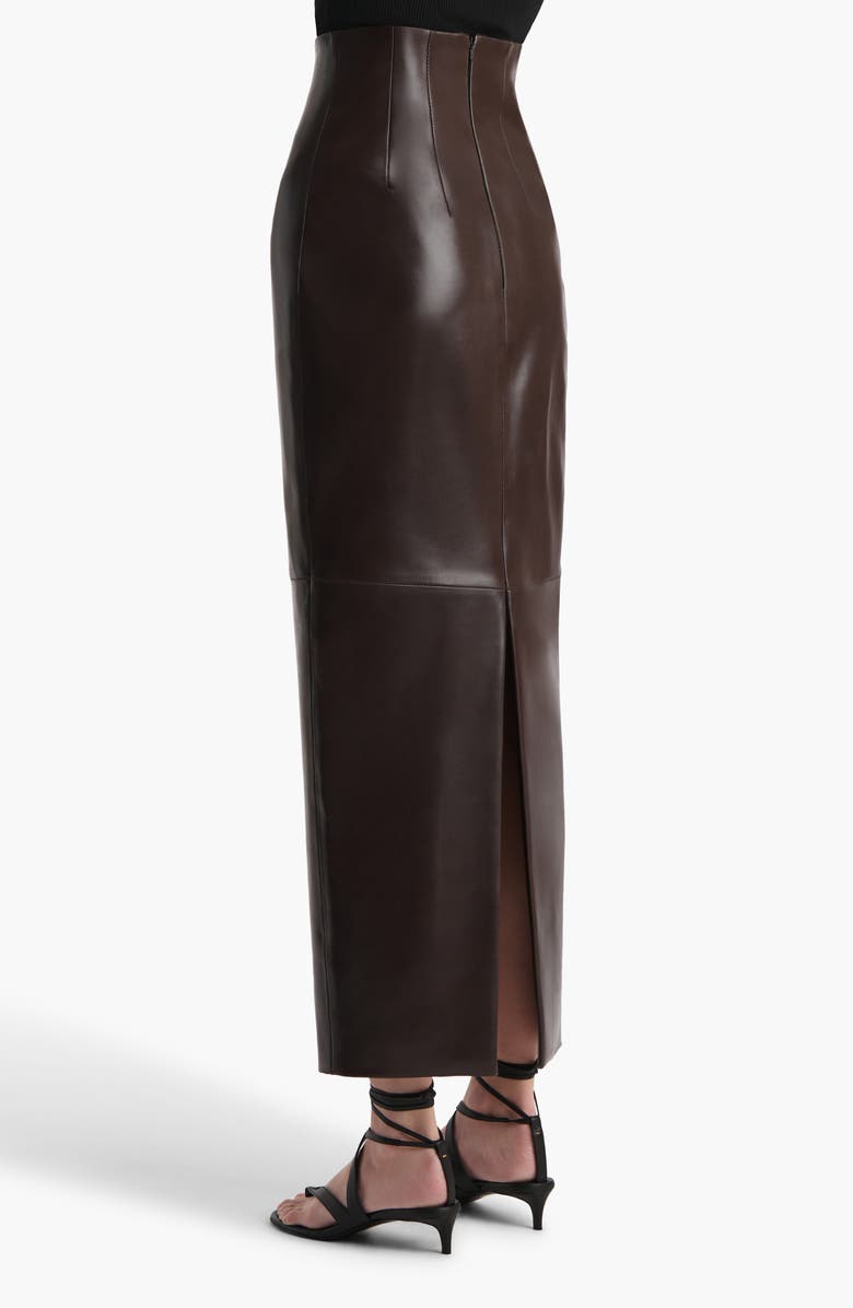 Khaite Loxley Lambskin Leather Pencil Skirt, Alternate, color,