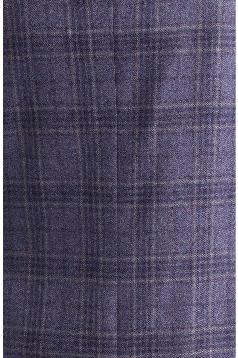 McAllen Lavender Plaid Soft Constructed Brushed Wool & Cashmere Sport Coat, Alternate, color, LAVENDER