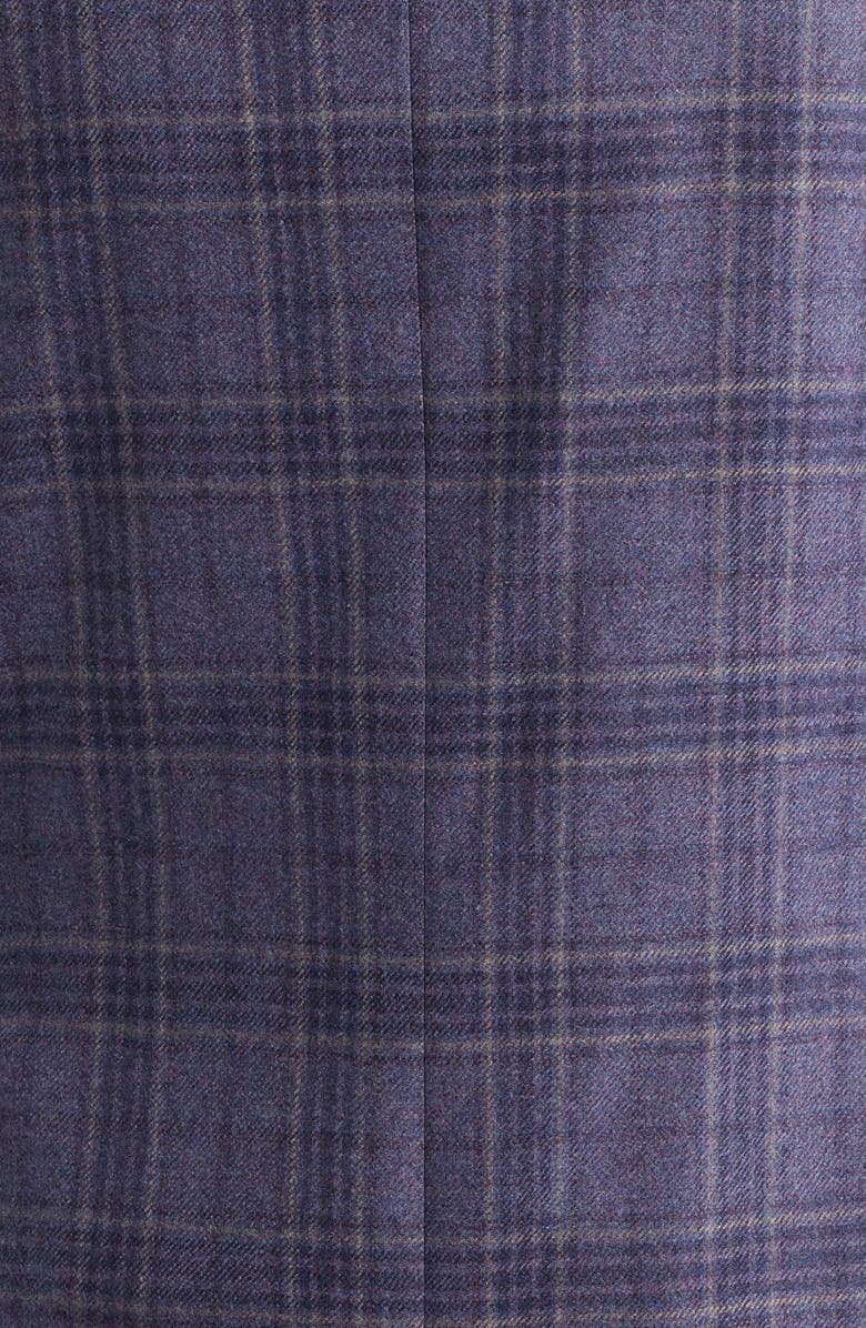 Jack Victor McAllen Lavender Plaid Soft Constructed Brushed Wool & Cashmere Sport Coat, Alternate, color, Lavender
