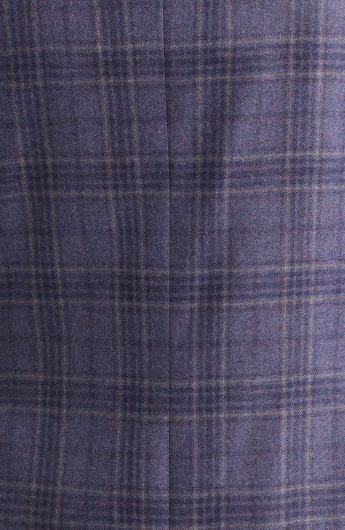 Jack Victor Mcallen Lavender Plaid Soft Constructed Brushed Wool & Cashmere Sport Coat In Purple