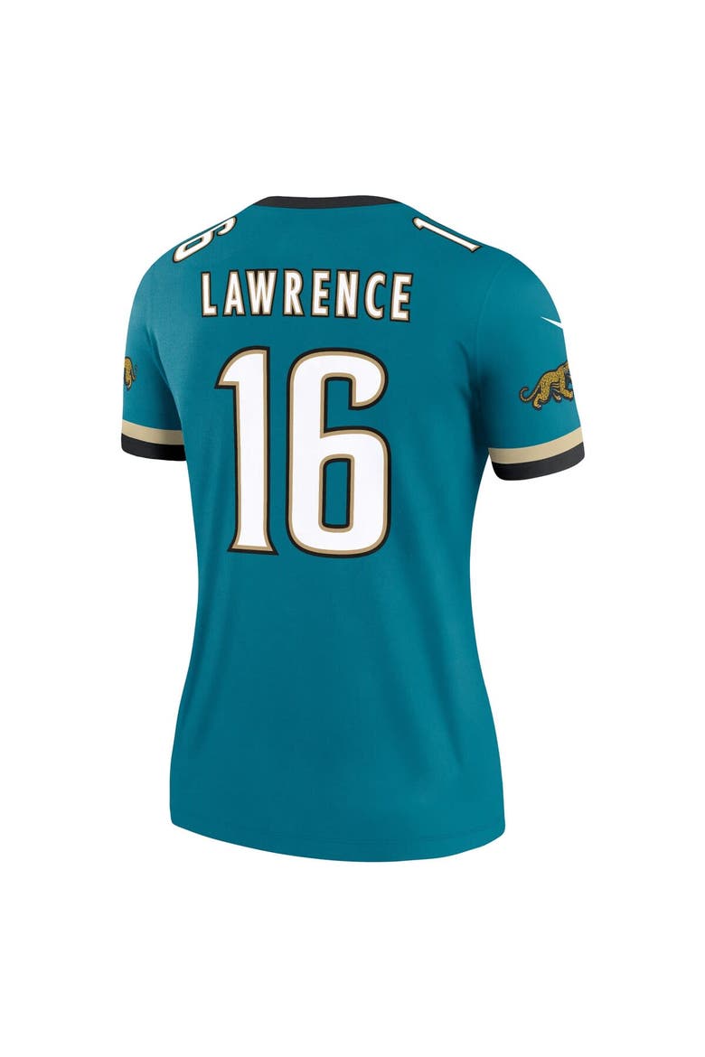 Women's Nike Trevor Lawrence Prowler Throwback Teal Jacksonville Jaguars Alternate Legend Player Performance Top, Alternate, color, Teal