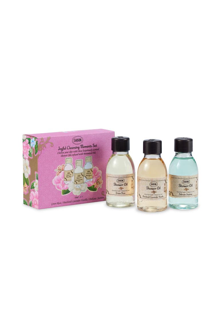 Shower Oil Trio Gift Set  Delicate Jasmine, Patchouli Lavender Vanilla, Green Rose, Main, color, Jasmine, P-L-V, Green Rose