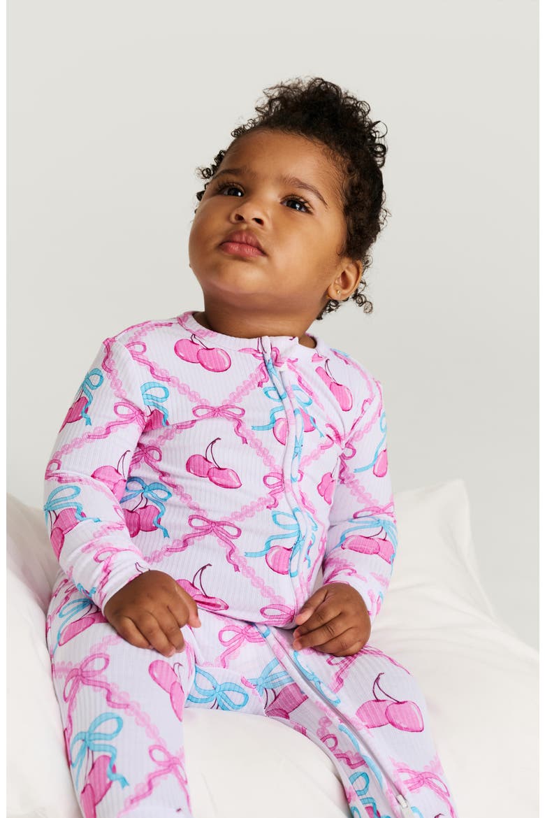 Printed Convertible Footie, Alternate, color, PINK