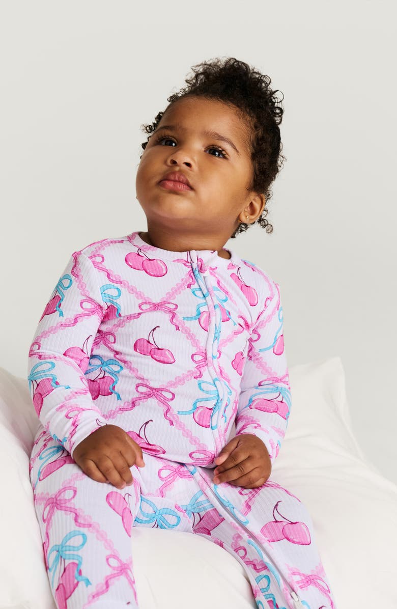 Posh Peanut Printed Convertible Footie, Alternate, color, Pink