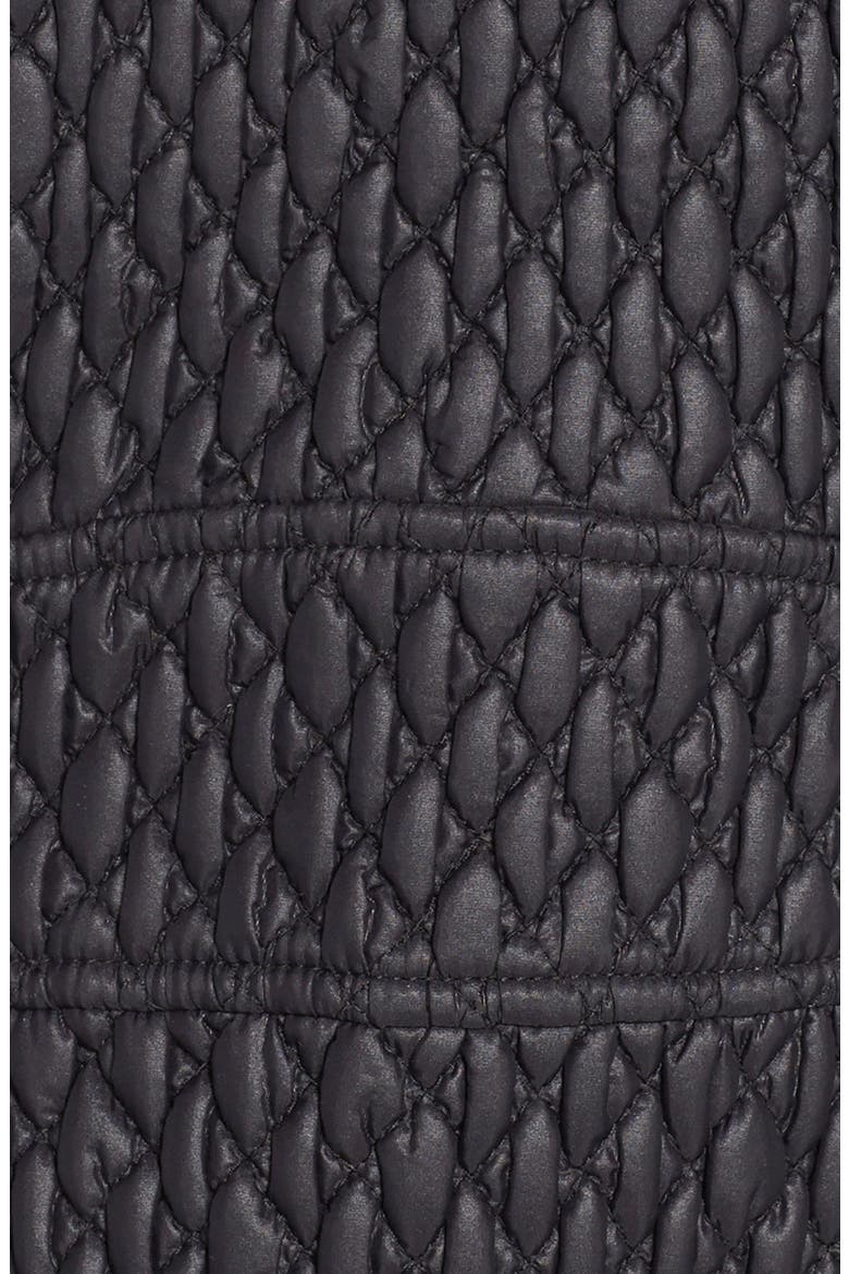 'Double Diamond' Quilted Jacket, Alternate, color, BLACK