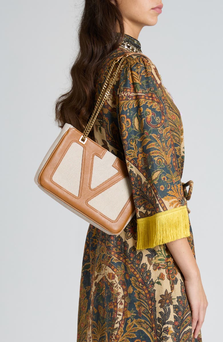 Valentino Garavani Small Viva Superstar Canvas Tote, Alternate, color, 9Qr Natural Tobacco/ Spice