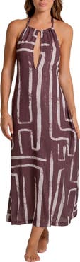 Cosita Linda Halter Cutout Cover-Up Maxi Dress