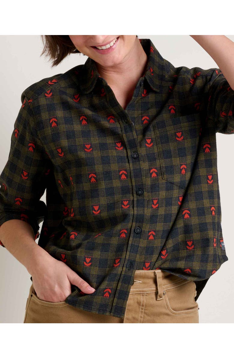 Toad & Co Re-Form Flannel Boxy Long Sleeve Shirt, Alternate, color, 