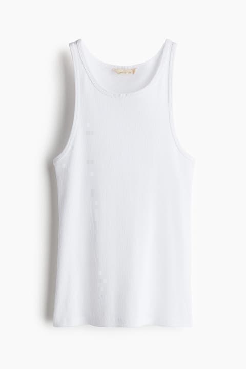 Ribbed Silk-blend Vest Top