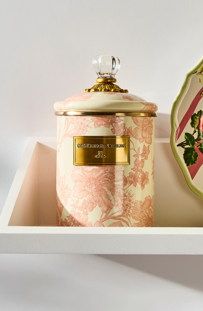 MACKENZIE CHILDS Small Rosy English Canister, Alternate, color, Rosy