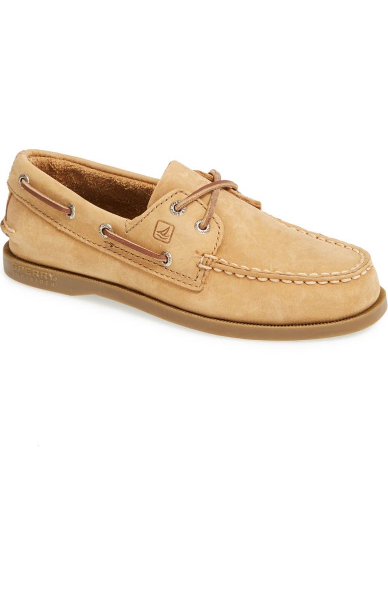 Sperry Kids' Authentic Original Boat Shoe, Main, color, Sahara Leather