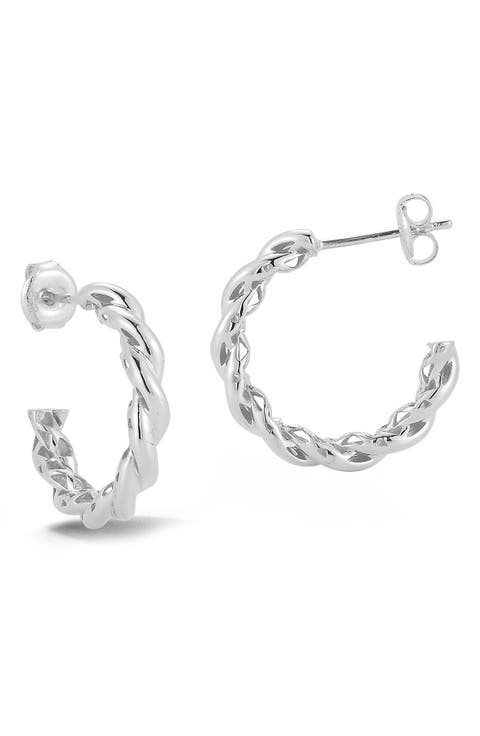 Twisted Hoop Earrings