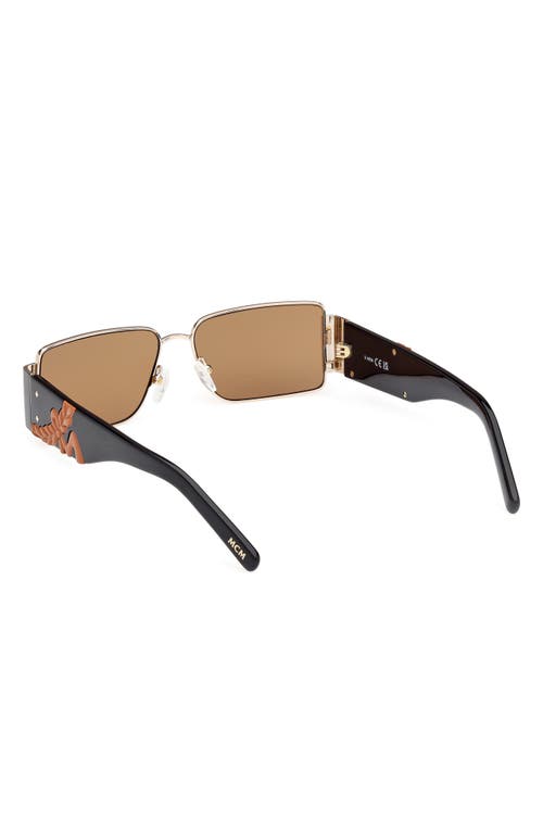 Mcm Roviex Rectangular Unisex Sunglasses Mw0012 32j 55 In Black