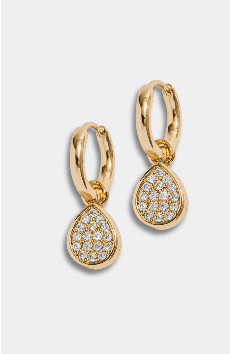 Stella & Dot Elisa Reversible Huggie Hoop Earrings, Alternate, color, Gold