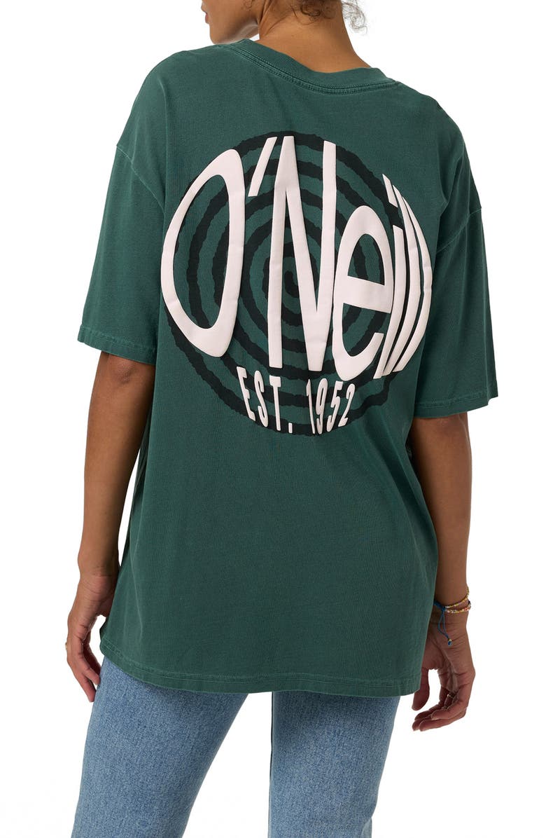 O'Neill OG Fish Eye Oversize Cotton Graphic T-Shirt, Alternate, color, Dark Forest