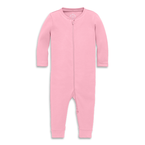 Baby Organic Zip Romper In Solids