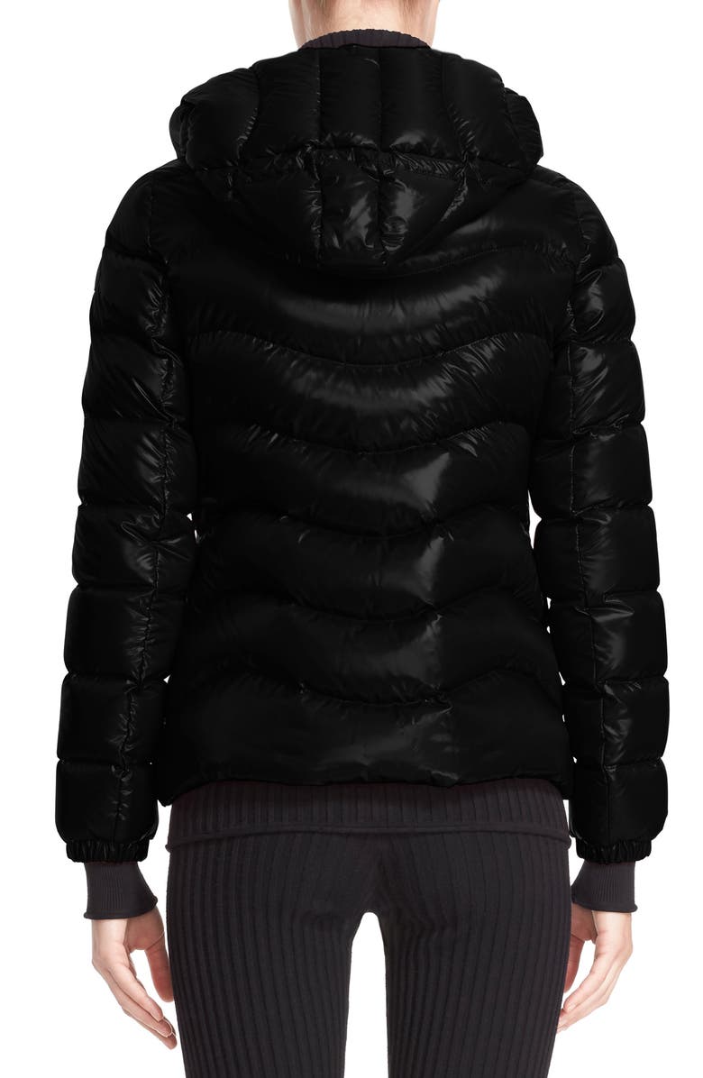 Moncler Anthia Water Resistant Shiny Nylon Hooded Down Puffer Jacket, Alternate, color, 