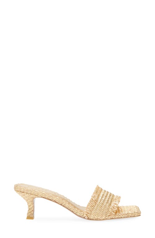 Shop Cult Gaia Ada Straw Slide Sandal In Gold