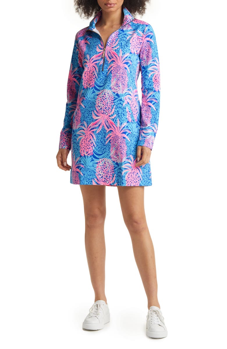 Lilly Pulitzer<sup>®</sup> Skipper UPF 50 Long Sleeve Knit Shift Dress, Main, color,