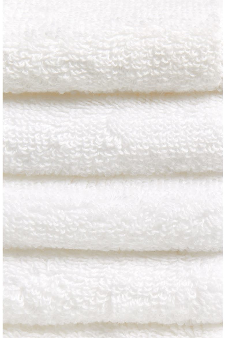 6-Pack Cotton Washcloth Set, Alternate, color, WHITE