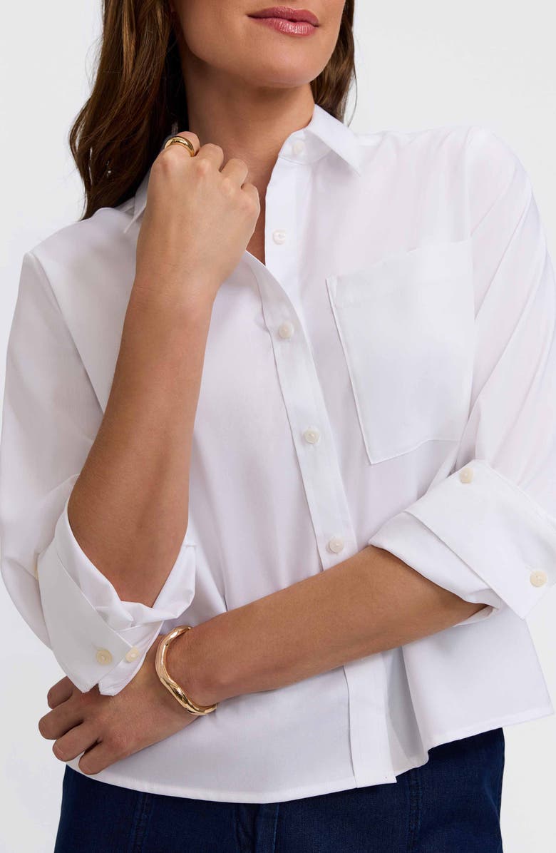 Foxcroft Jodie Cotton Blend Button-Up Shirt, Alternate, color, 