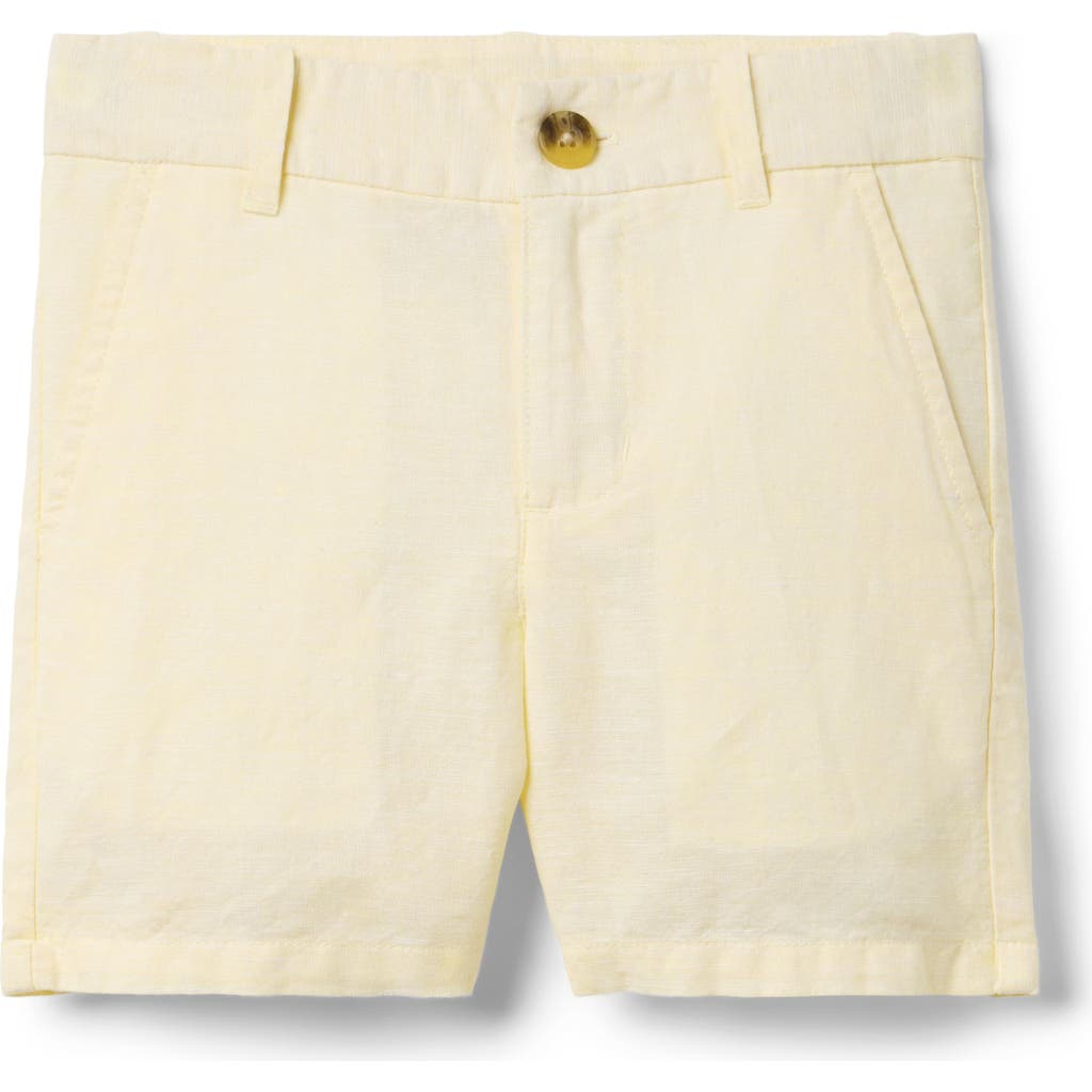 Janie And Jack Linen-cotton Short In Yellow