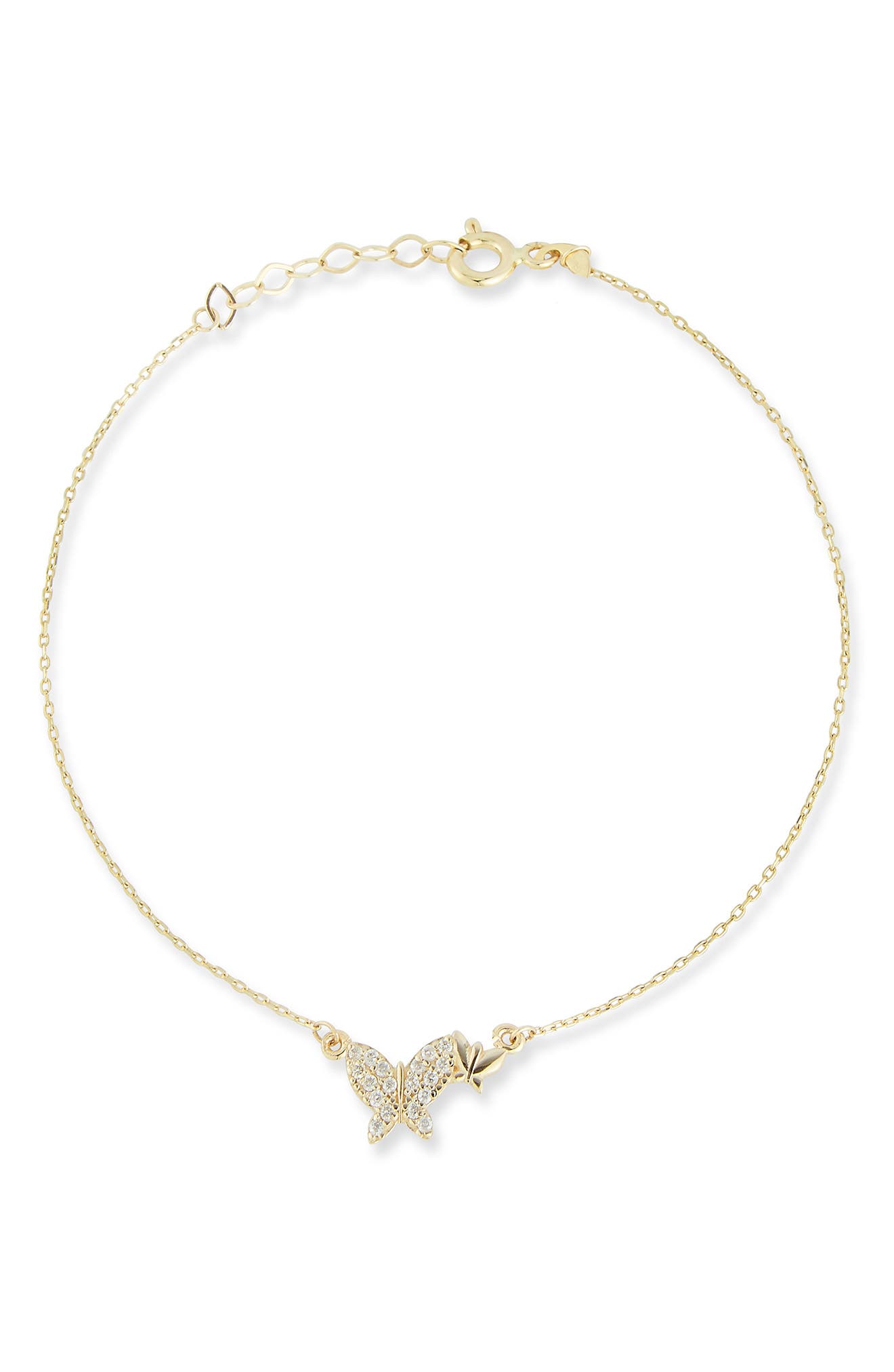 Ember Fine Jewelry 14K Gold Diamond Butterfly Bracelet