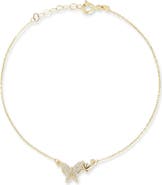 Ember Fine Jewelry 14K Gold Diamond Butterfly Bracelet