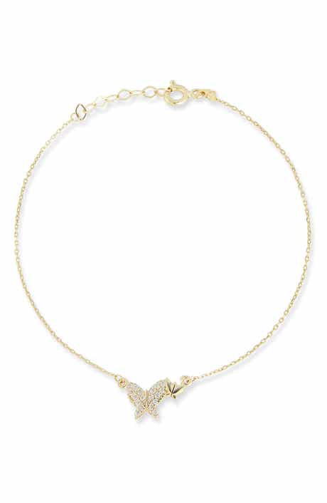 Ember Fine Jewelry 14K Gold Diamond Butterfly Bracelet