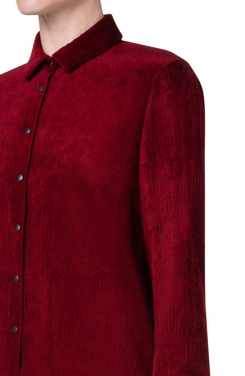 Akris punto Washed Corduroy Snap-Up Shirt, Alternate, color,
