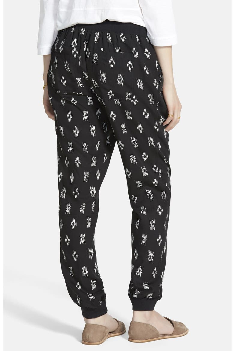 Ikat Print Track Pants, Alternate, color, CLASSIC BLACK