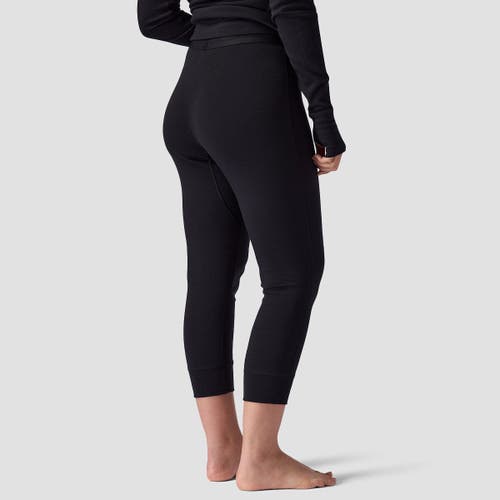 Backcountry Cedars Rws Merino Mid-wt Baselayer 3/4 Bottom In Black