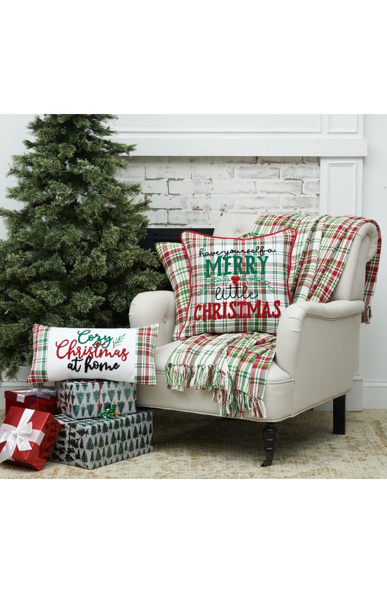 C&F Home Plaid Throws, Alternate, color, Green/Ivory