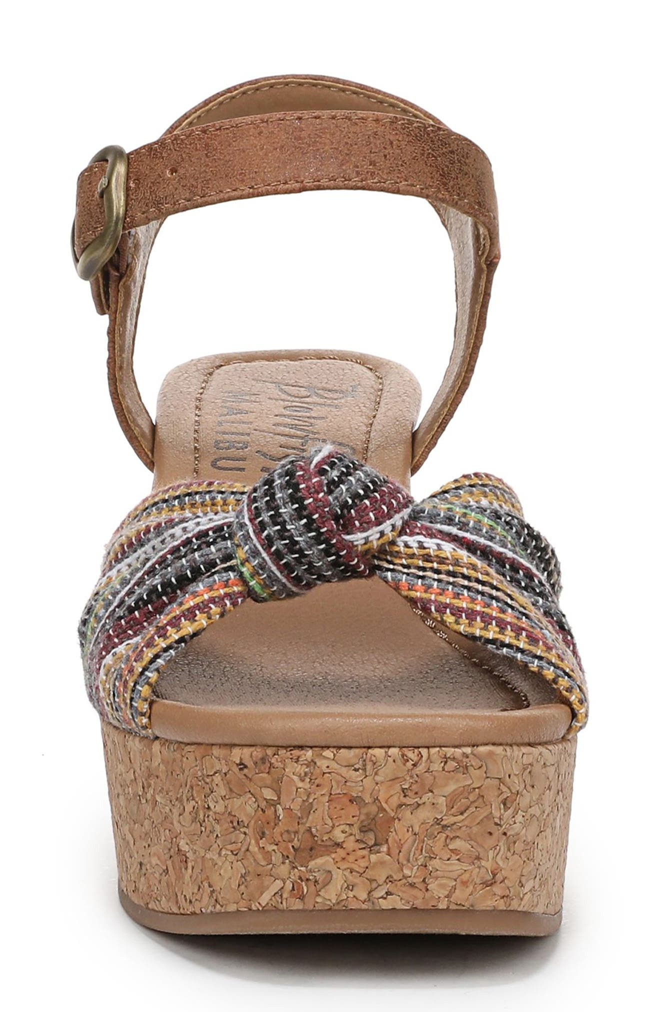 Blowfish Malibu Adore Platform Wedge Sandal, Alternate, color, Brown Multi Fabric