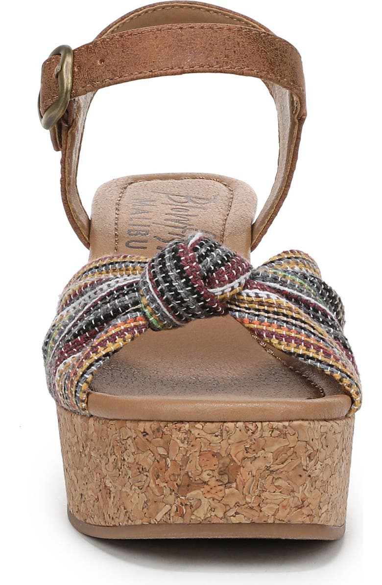 Blowfish Malibu Adore Platform Wedge Sandal, Alternate, color, Brown Multi Fabric