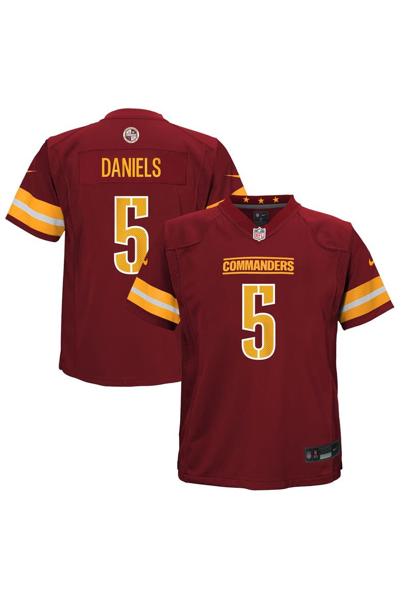 Toddler Nike Jayden Daniels Burgundy Washington Commanders Game Jersey, Main, color, Burgundy