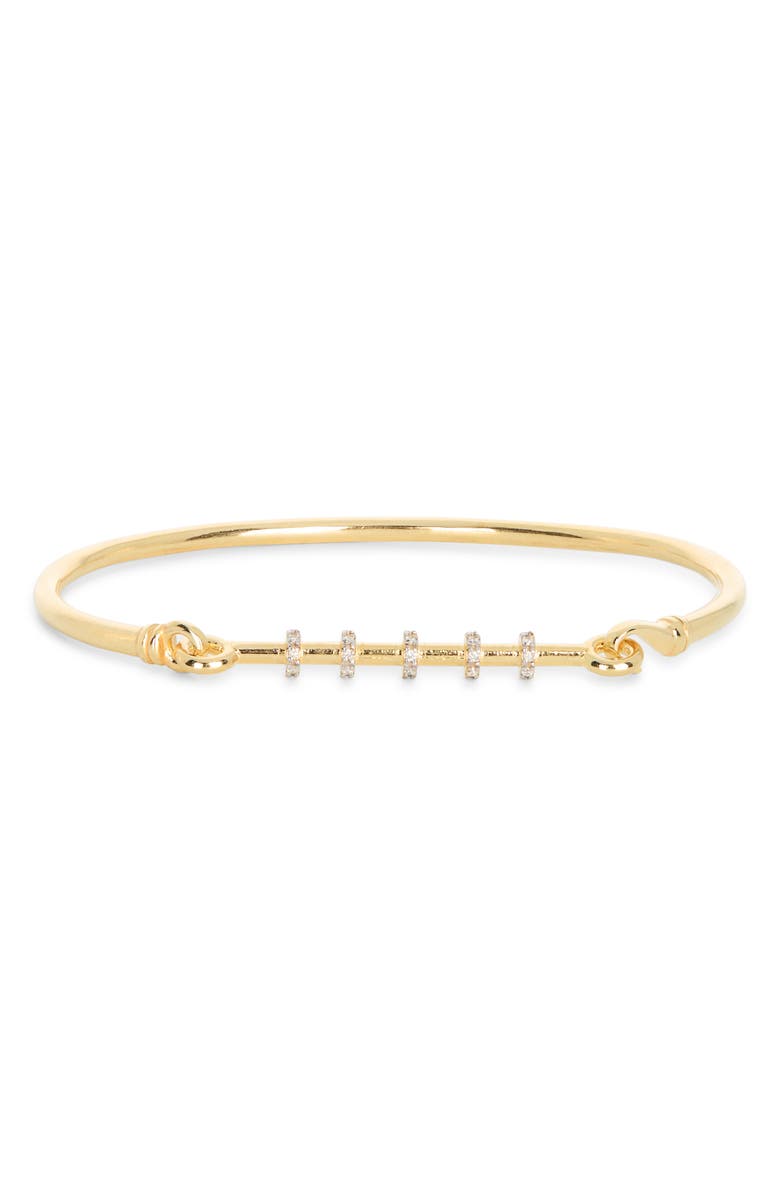 MESHMERISE Diamond Row Bangle Bracelet, Main, color, Yellow Gold