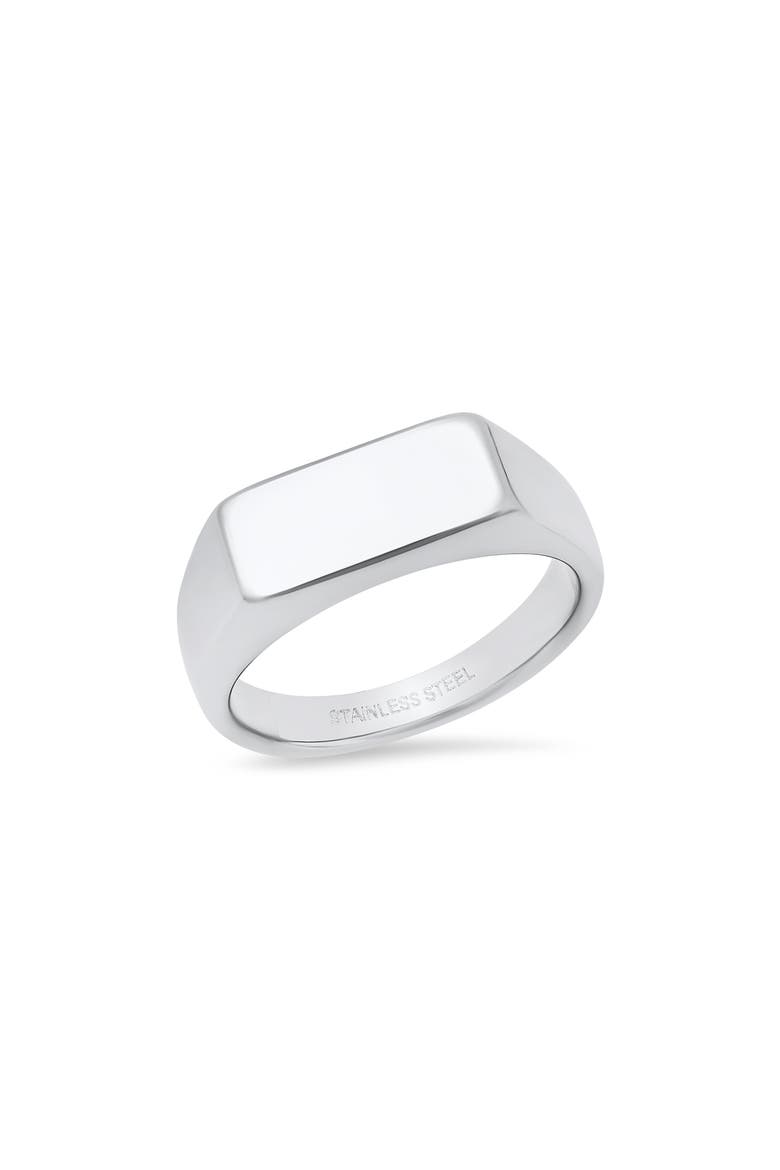 Men's Bar Ring, Main, color, SILVER