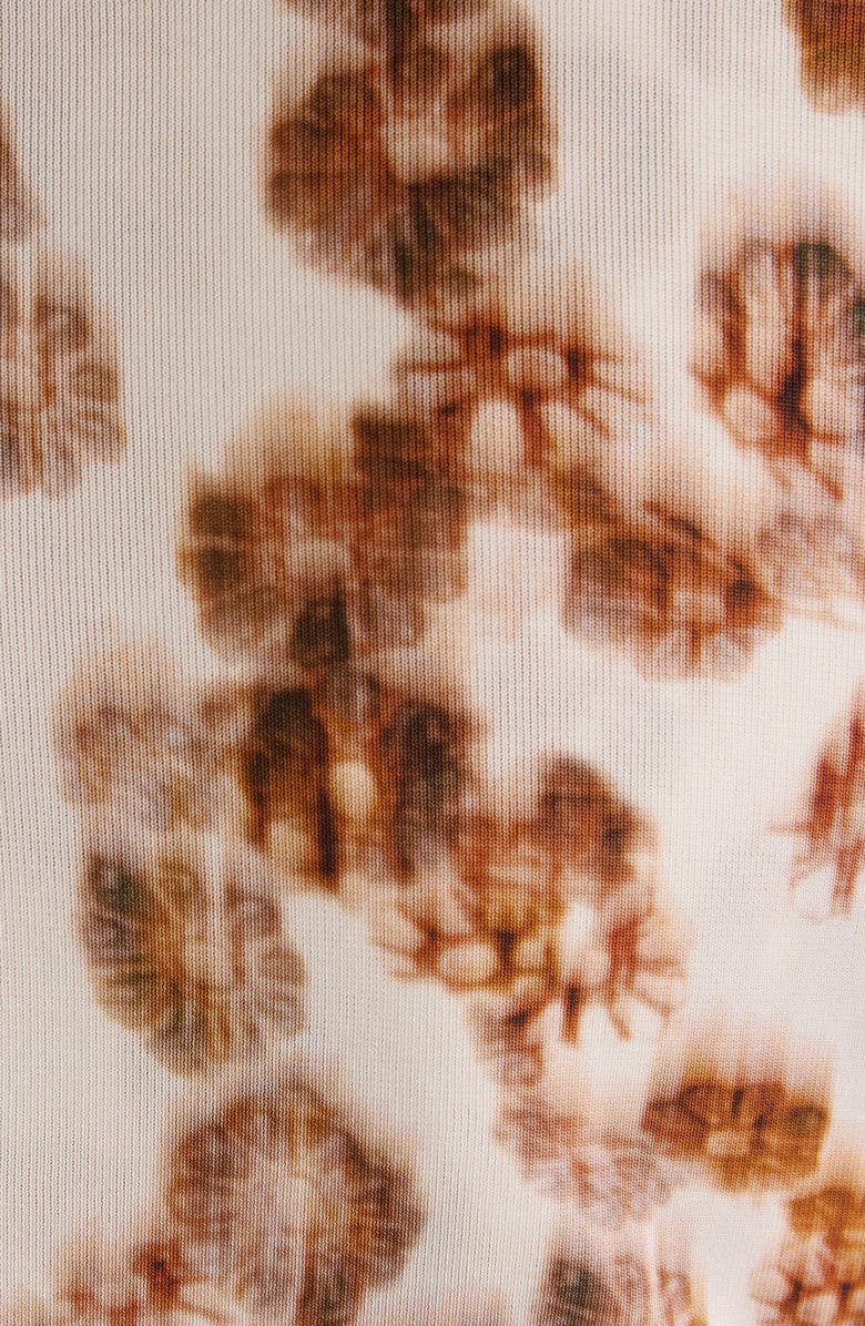 Isabel Marant Georgia Floral Long Sleeve Jersey Minidress, Alternate, color, Ochre