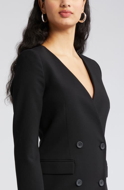 Open Edit Long Sleeve Double Breasted Blazer Minidress
