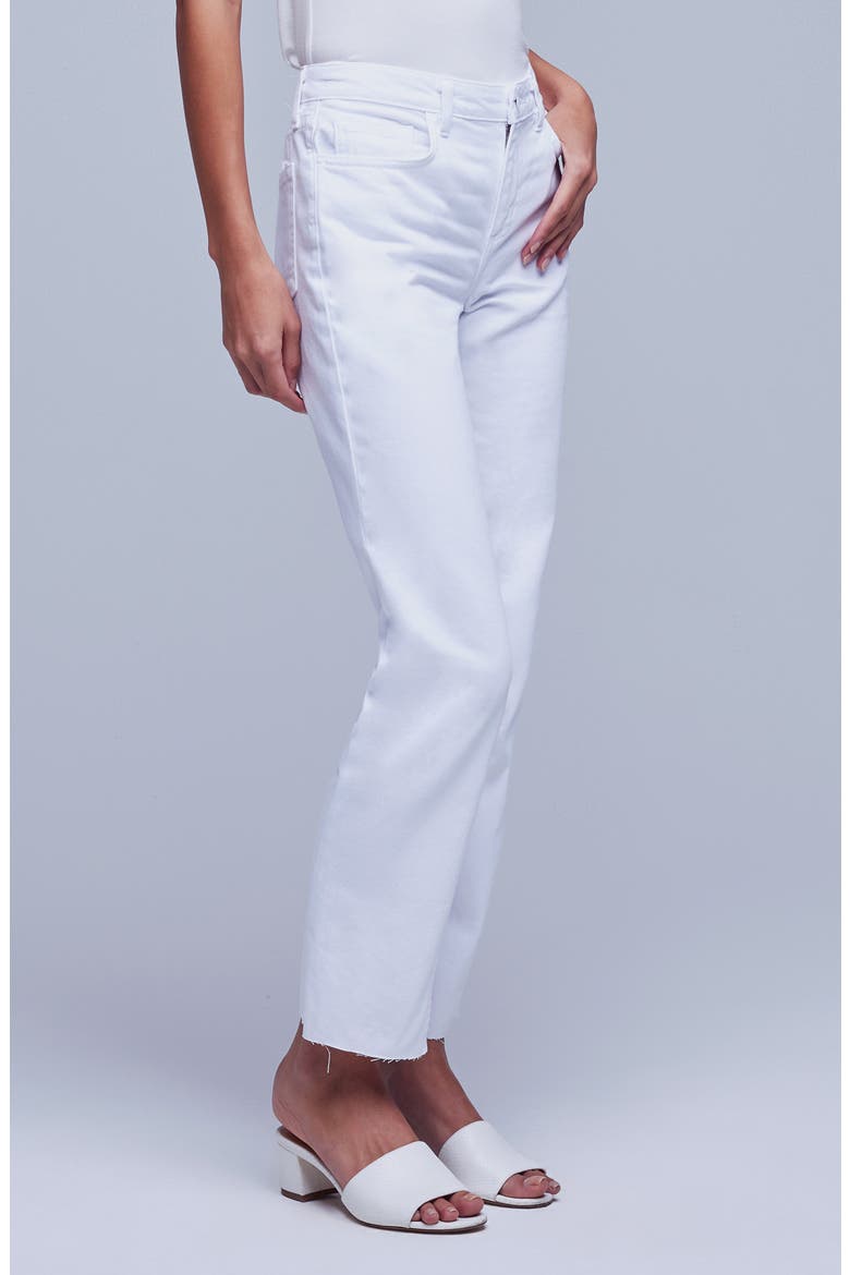 Milana Stovepipe Straight Leg Jeans, Alternate, color, BLANC
