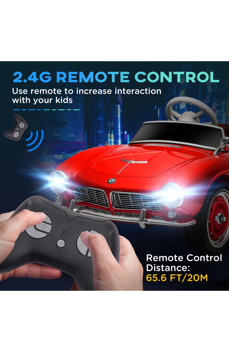 Aosom Licensed BMW 12V Kids Electric Car with 3-Speed Remote Control, Alternate, color, Red