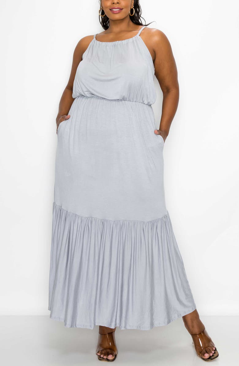 L I V D Ameli Pocket Cami Maxi Dress, Alternate, color, 