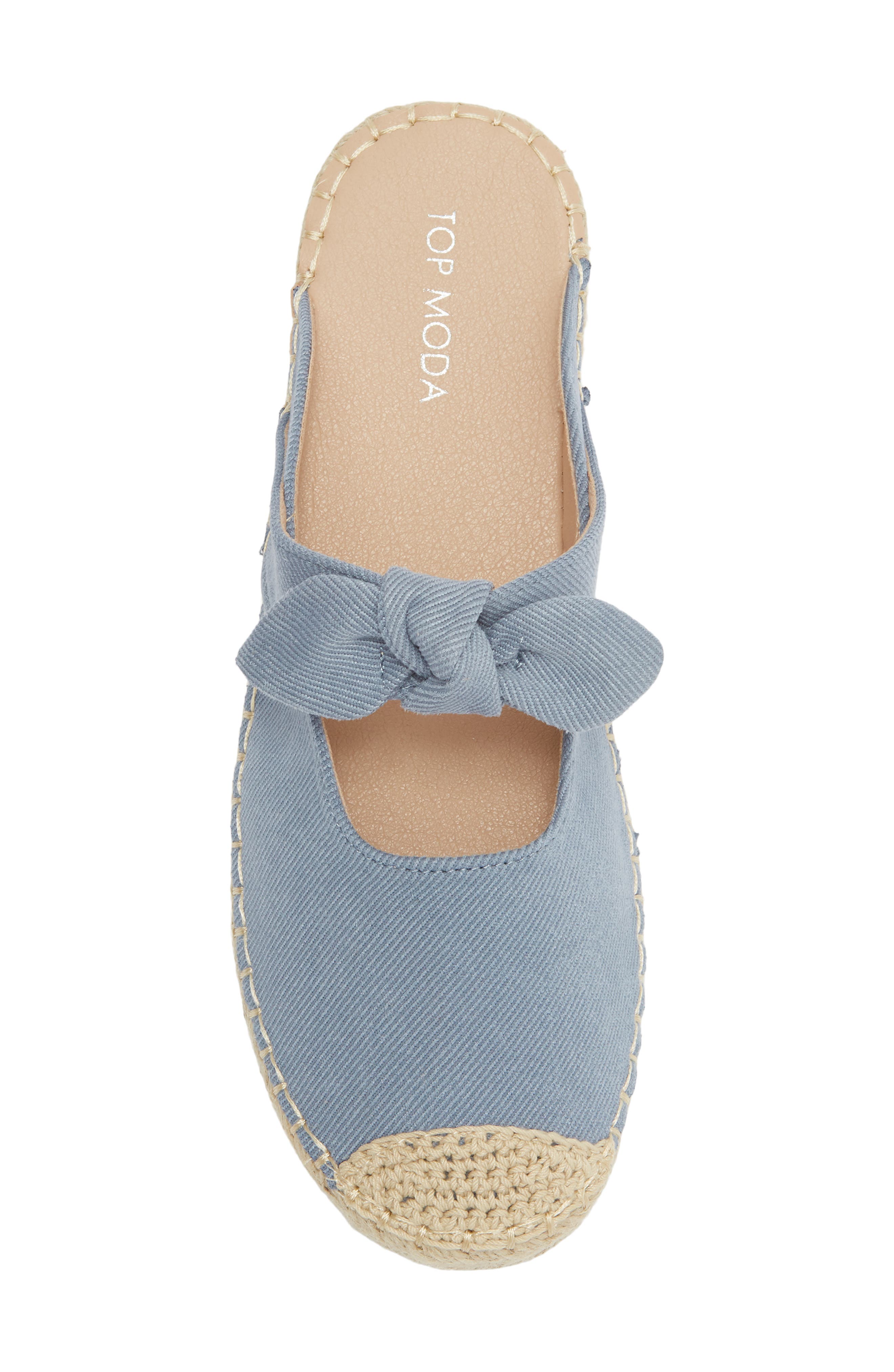 TOP MODA Brussels Denim Mule, Alternate, color, Blue Denim