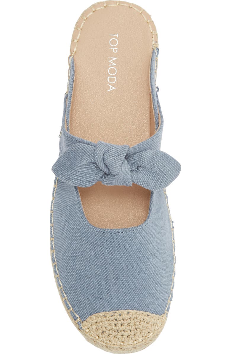 TOP MODA Brussels Denim Mule, Alternate, color, Blue Denim
